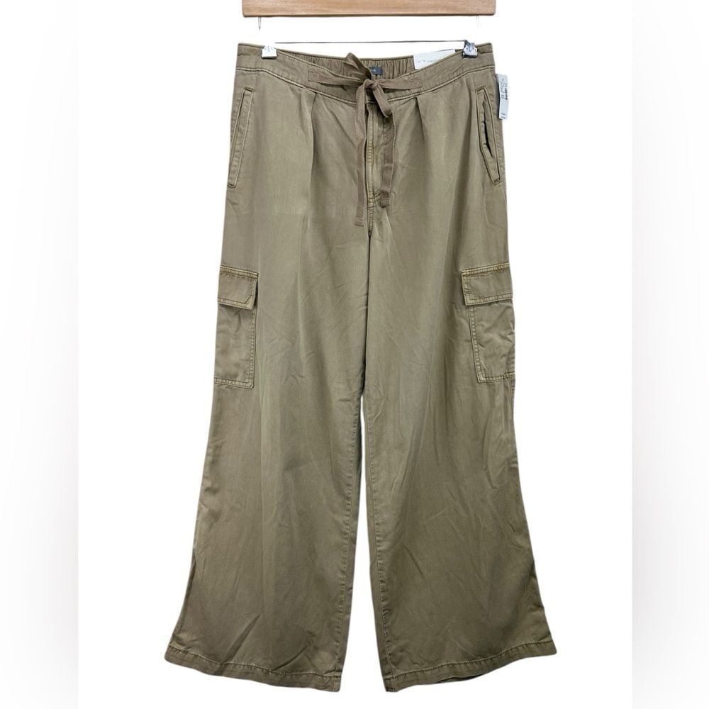 Maurices Wide Leg High Rise Khaki Pants Womens Large NWT